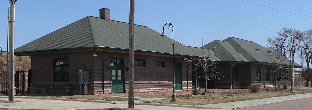 Grand Island, Nebraska Burlington depot from NW 1