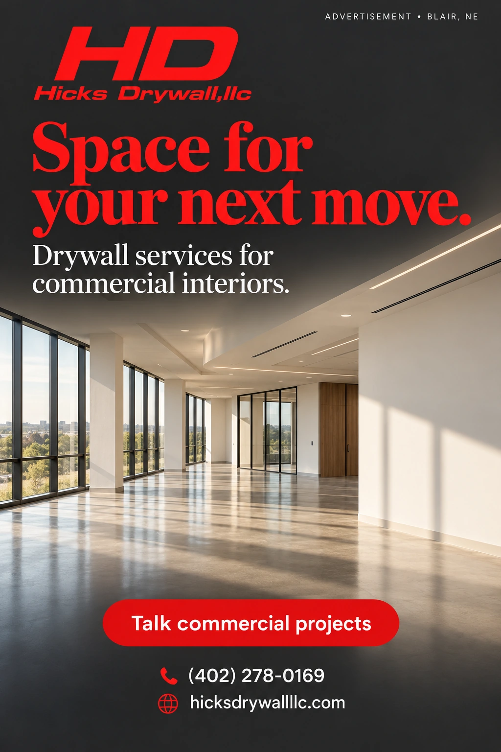 Hicks Drywall LLC portrait advertisement 4