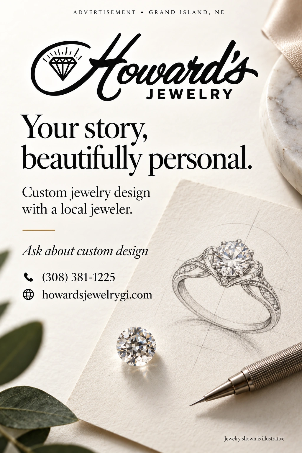Howard's Jewelry portrait advertisement 2