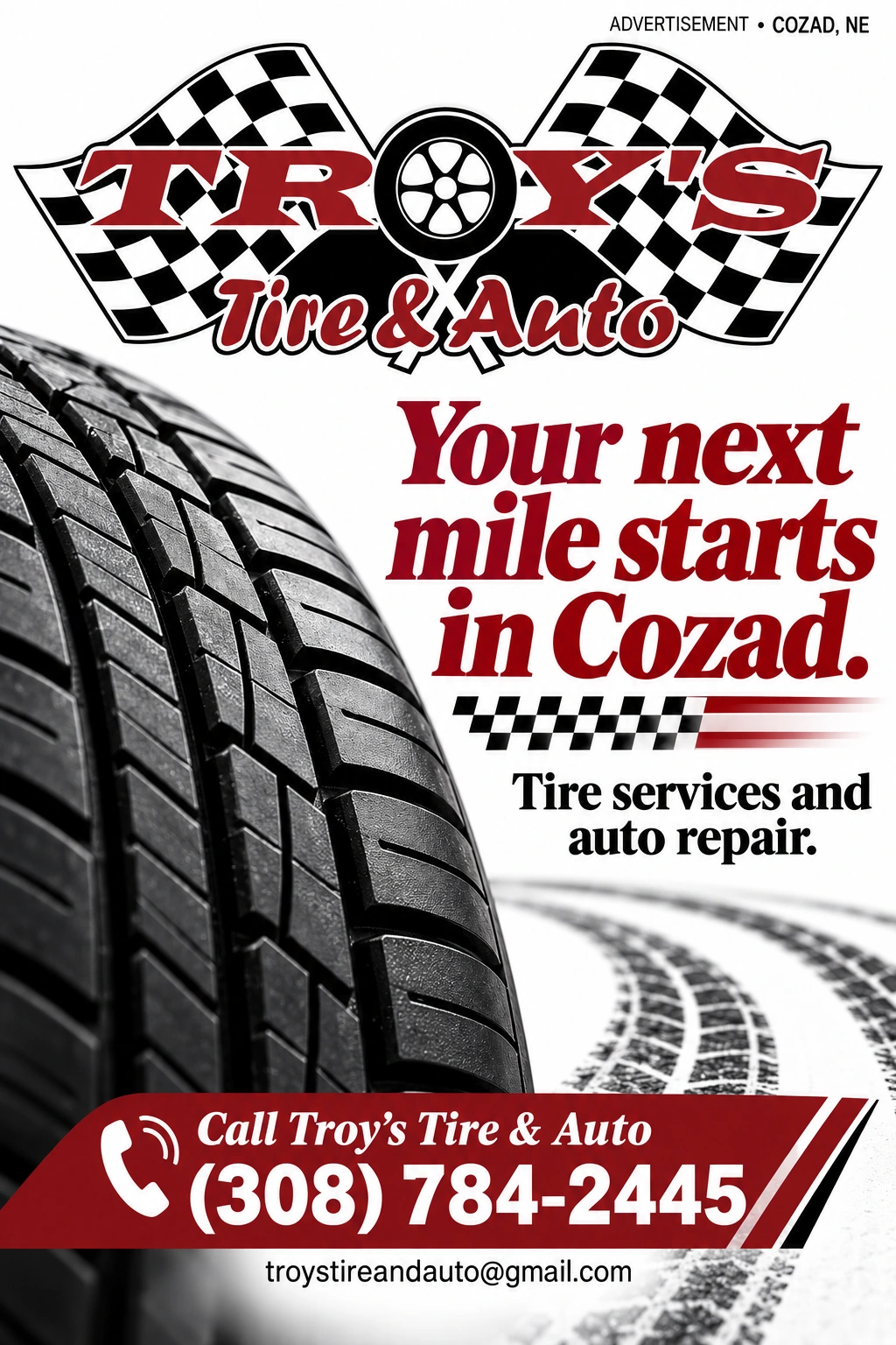Troy's Tire & Auto portrait advertisement 1