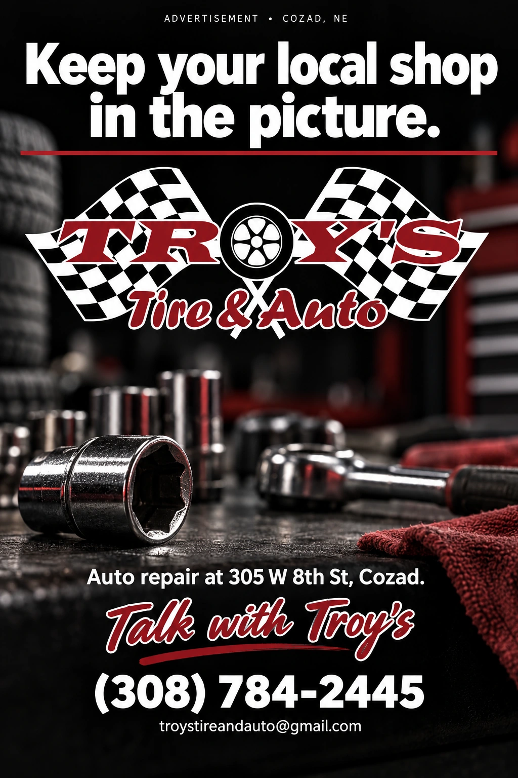 Troy's Tire & Auto portrait advertisement 3